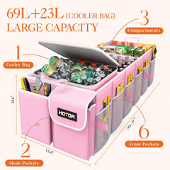Detachable cooler bag keeps drinks cool during road trips