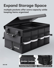 HOTOR trunk organizer mesh side pockets for quick access