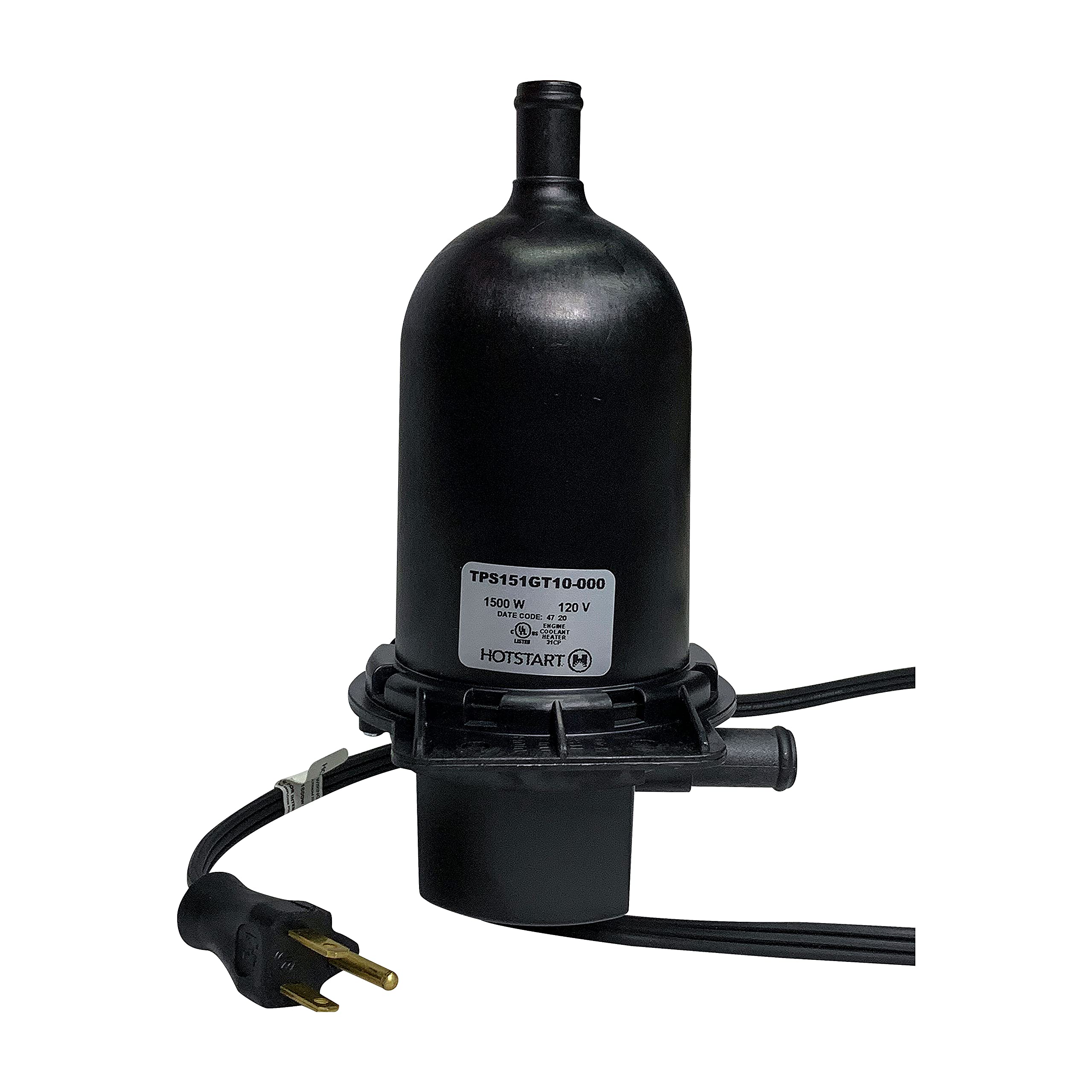 Hotstart TPS151GT10-000 exterior view of coolant heater for engine preheat