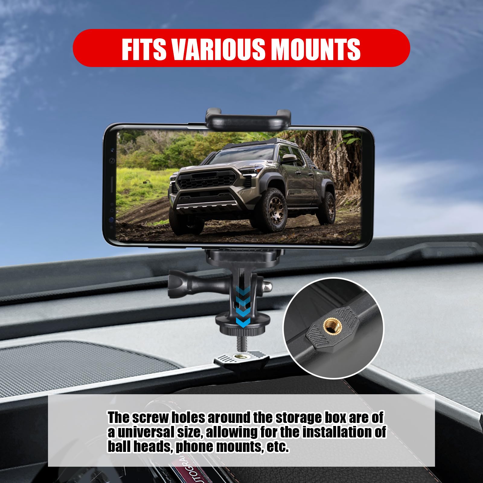 Houclemic anti-slip silicone pad reduces item movement for quieter driving.