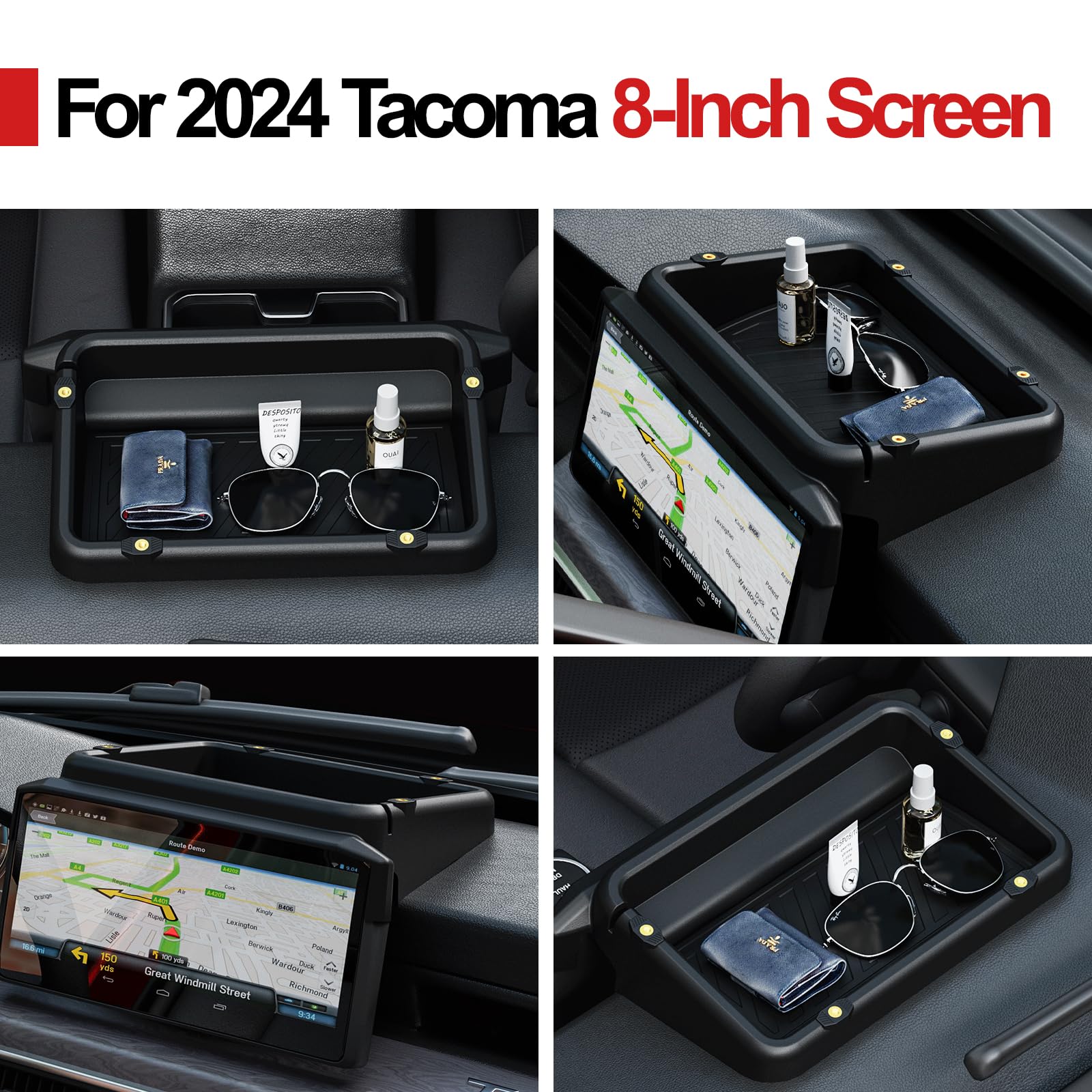 Houclemic center console organizer tray provides accessible storage.