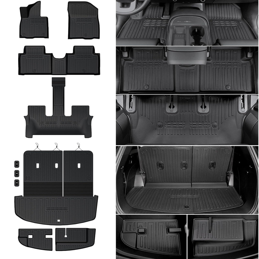 HOUCLEMIC Palisade floor mats with glove-fit protect seats from mud and spills.