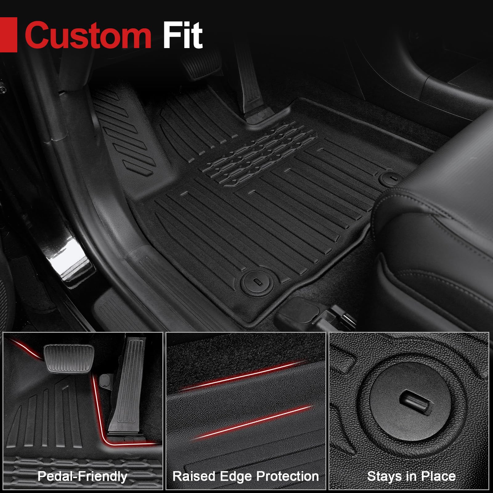 HOUCLEMIC Palisade third-row backrest mat with secure fasteners.