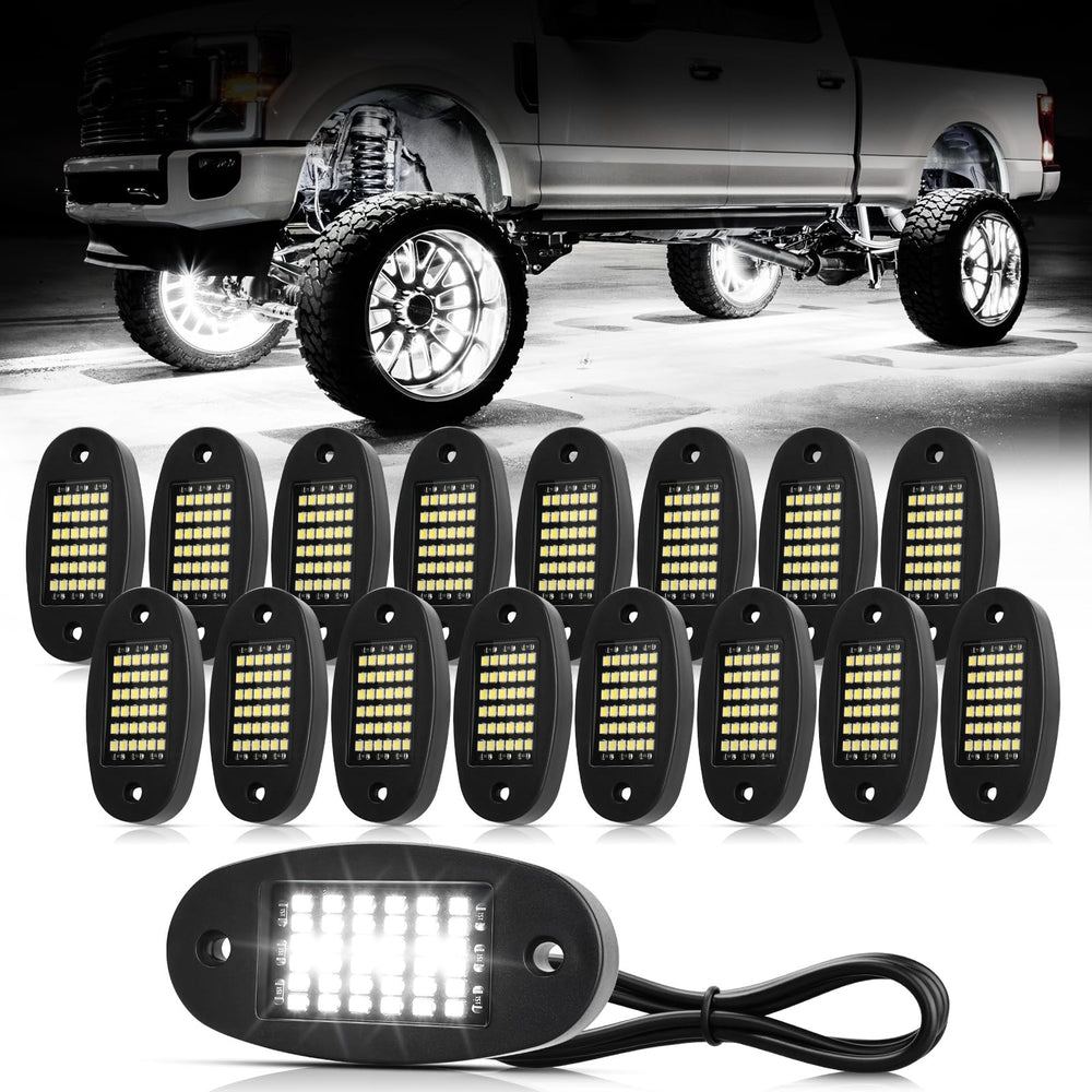 Hovano 16-pod white rock lights illuminate undercarriage for better visibility