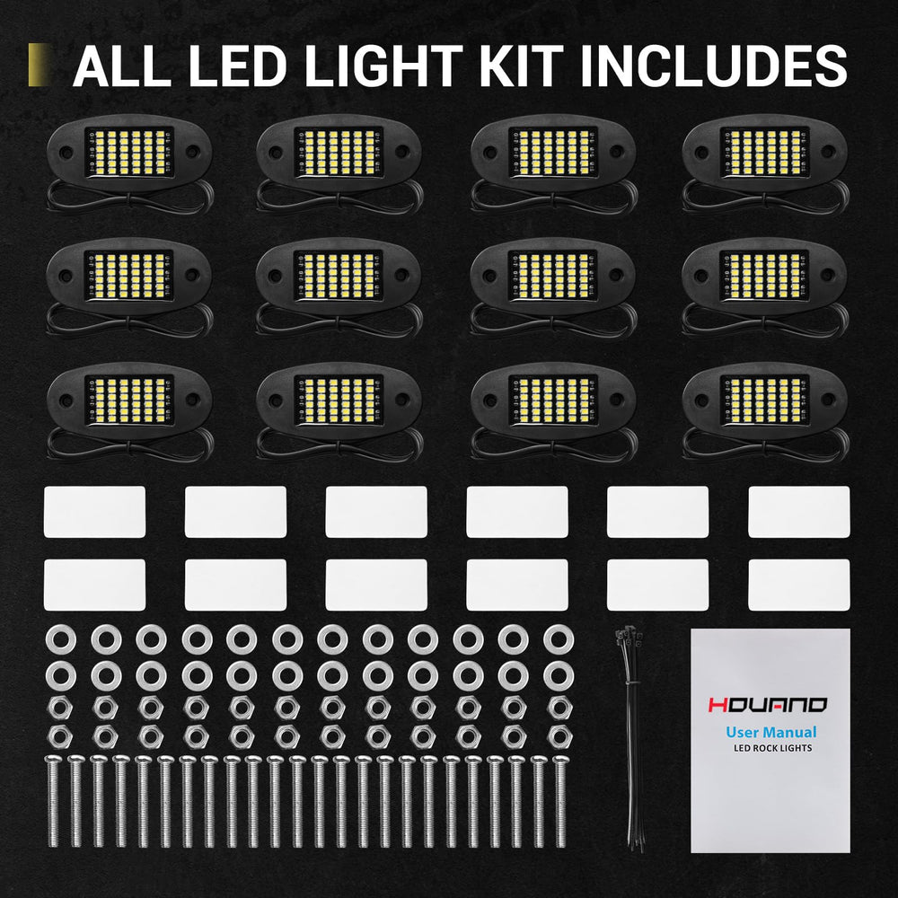 Hovano 6000K white LED lighting enhances nighttime visibility