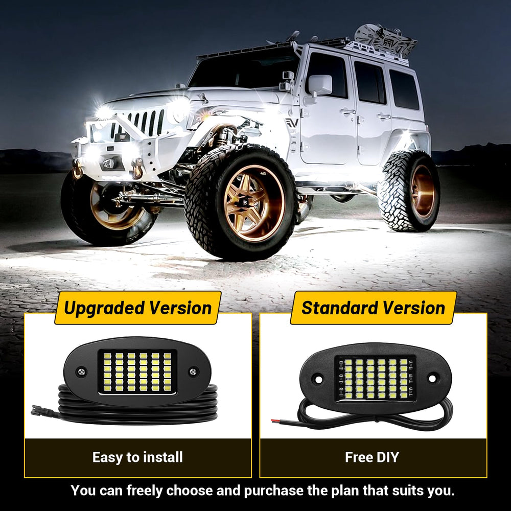 Hovano 6500K pure white LED pods provide crisp night visibility.