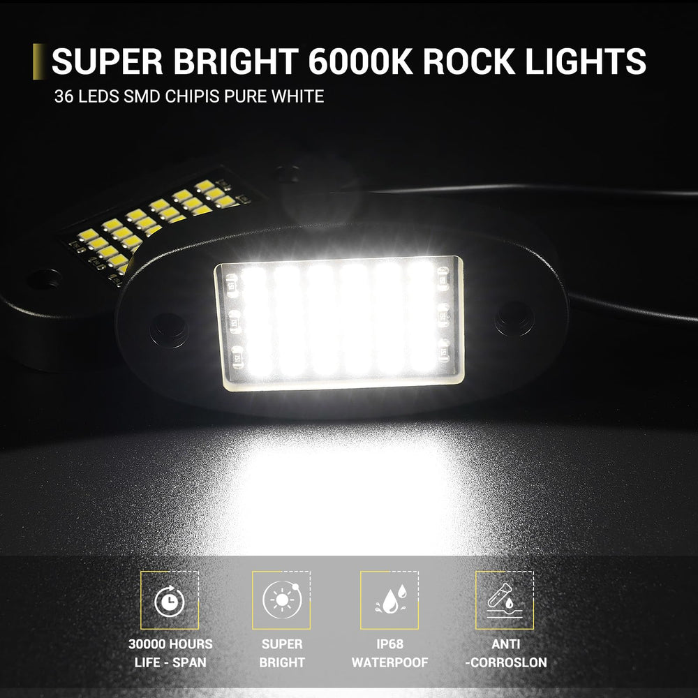Hovano rock light installation options show drilling or no-drill mounting