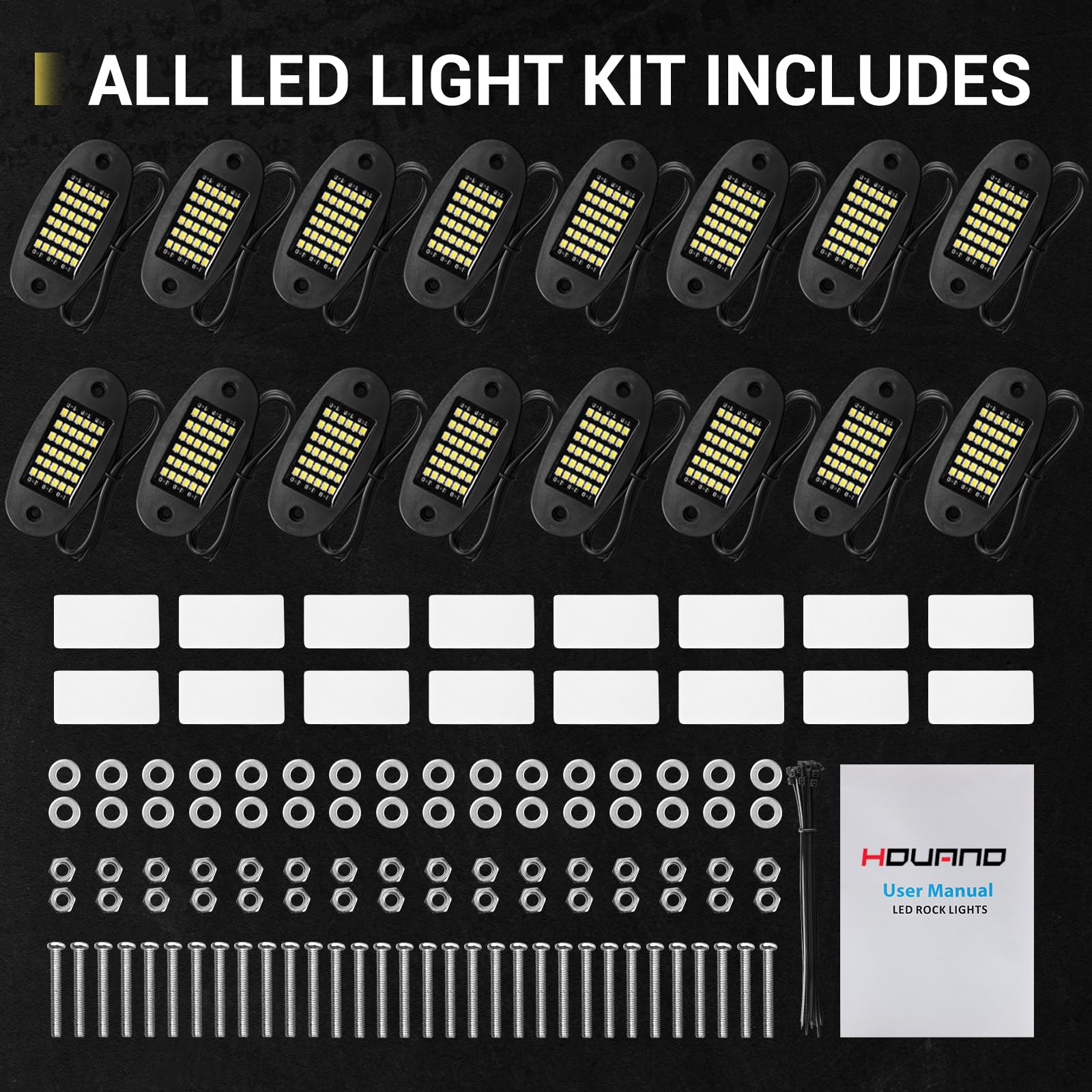 Hovano 12-month warranty and support for rock lights