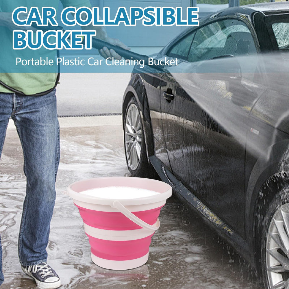 Hovom bucket with hanging hole for convenient wall storage.