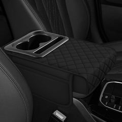 Hovom car center console cover with diamond checkered surface protects and elevates interior style.