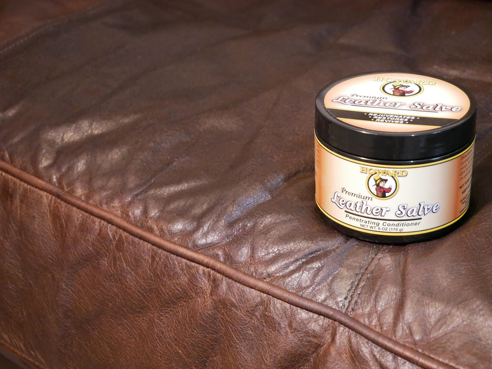 Howard Leather Salve detailing kit scene highlighting easy application