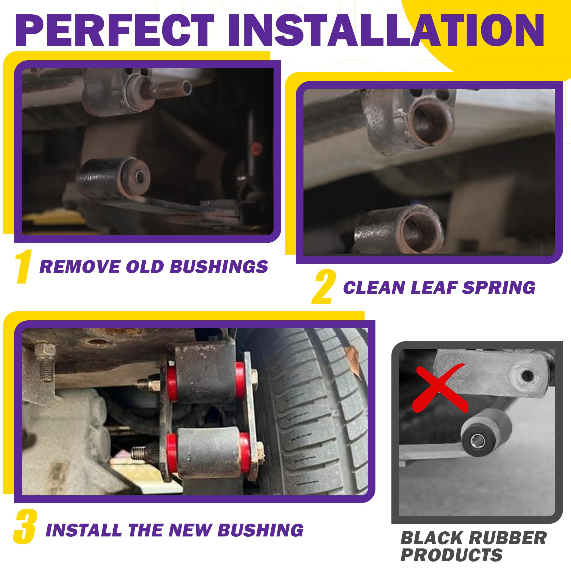 Howbow EZGO TXT installation instructions simplify rear leaf spring fitment.
