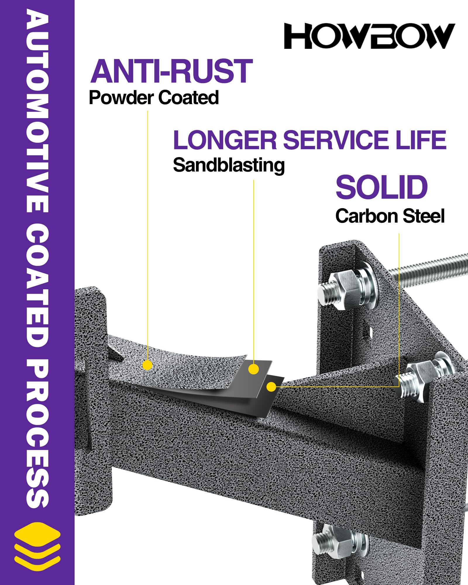 HOWBOW tilt-and-raise design creates extra storage space under the tire for convenience.