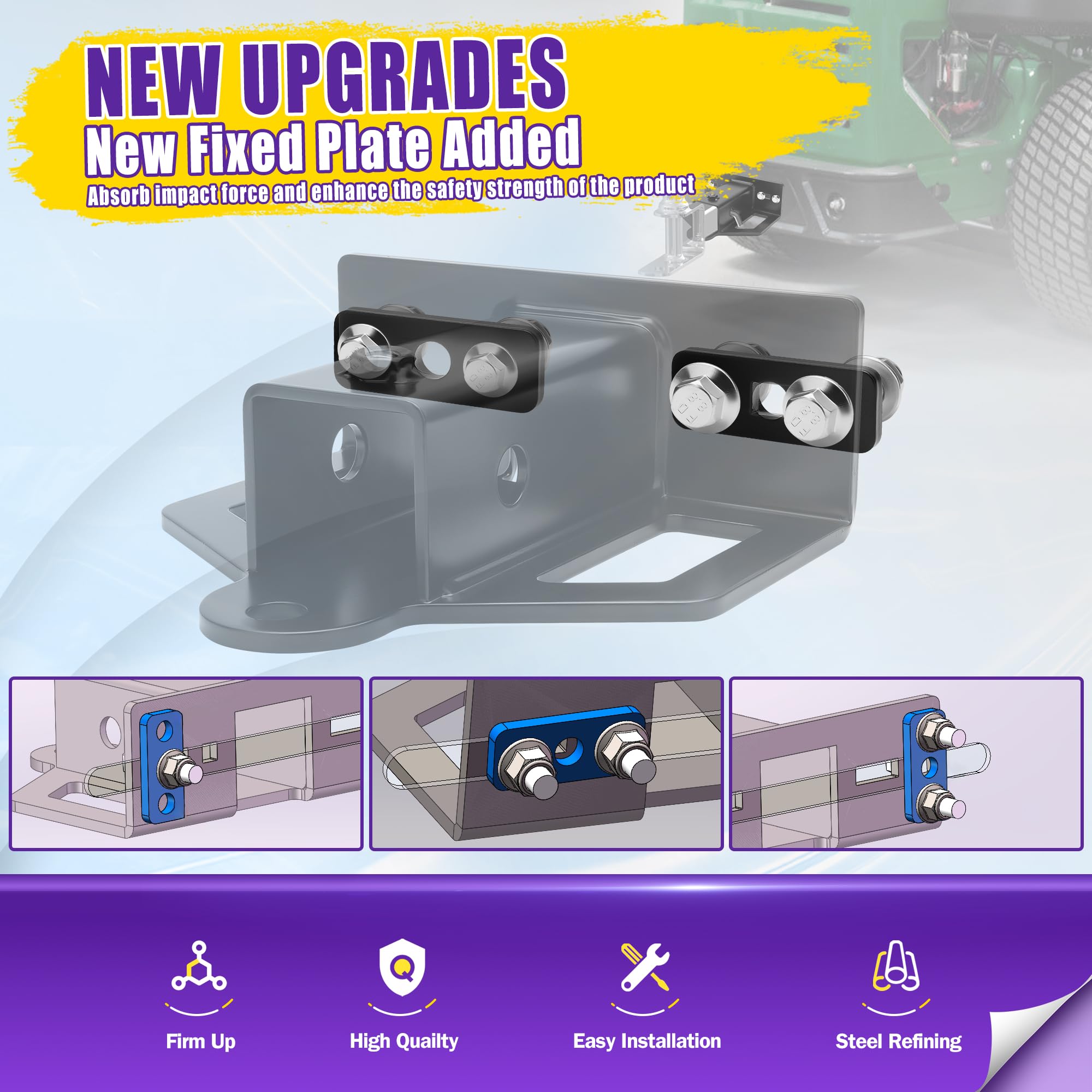 HOWBOW chain slot secures trailers and carts during transport