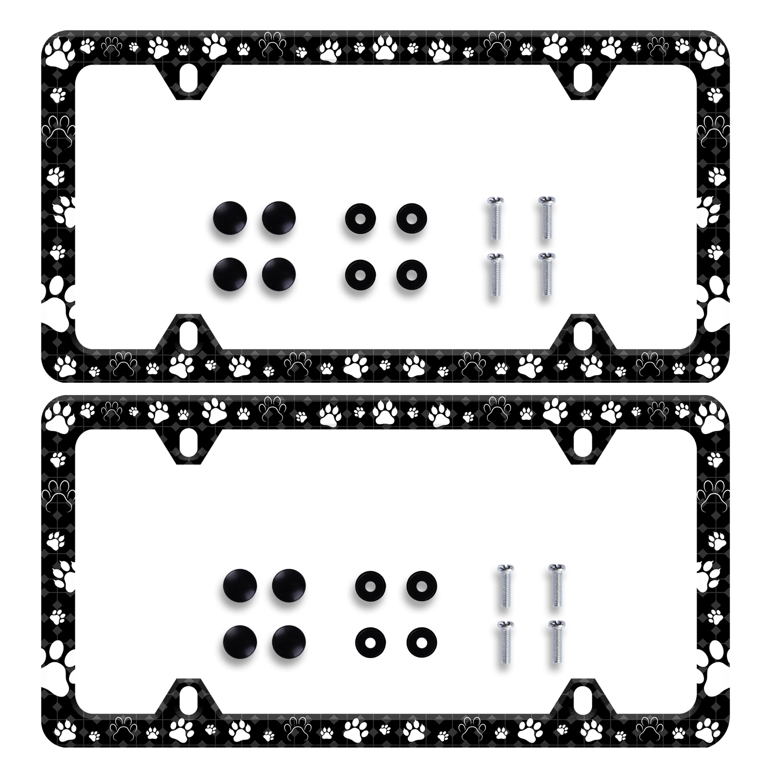 HOWKWAWY dog paw frame front view with durable stainless finish
