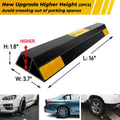 HOXWELL 16in parking aid two-pack with yellow stripes enhances visibility and safety.