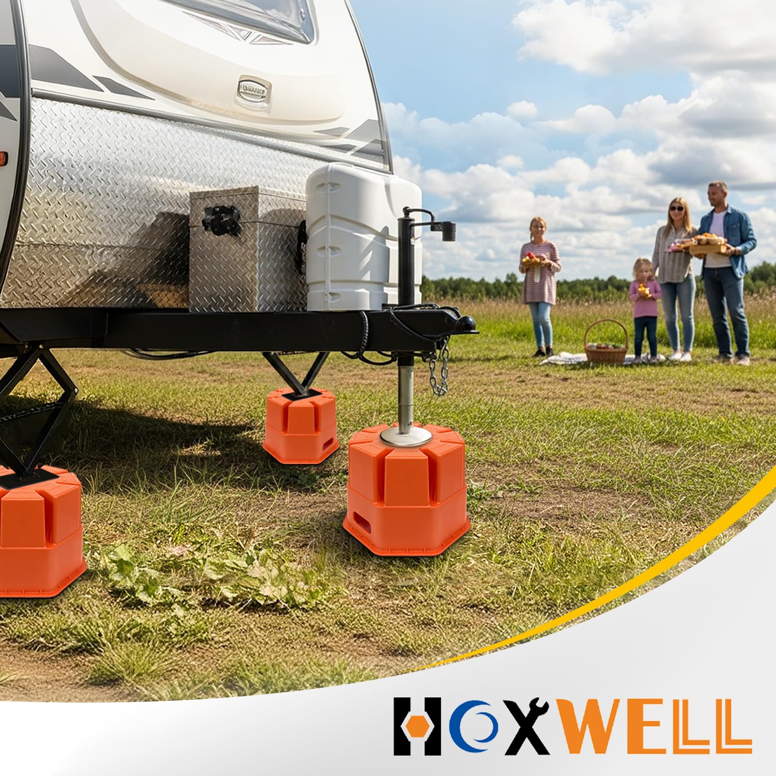 HOXWELL durable block suitable for grass, gravel, and dirt surfaces