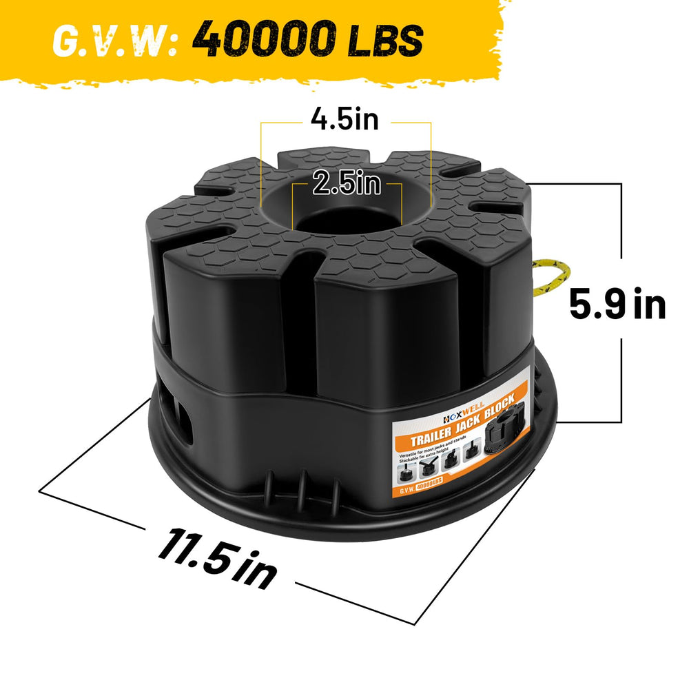 HOXWELL heavy-duty rv stabilizer block resists dirt and oil for long-lasting stability.