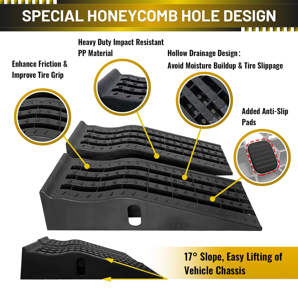 HOXWELL ramps low profile design fits compact garages