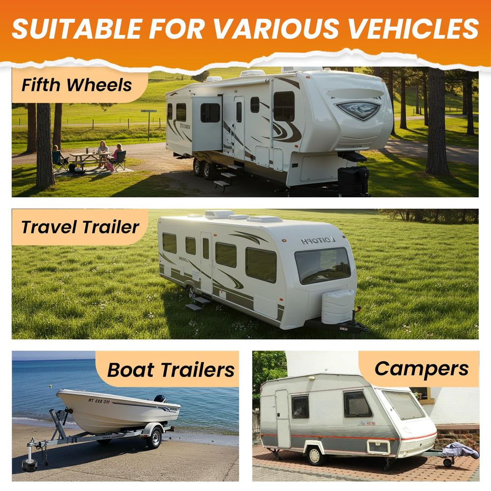 HOXWELL compact 11x11 inch block size suits RVs and fifth wheels.