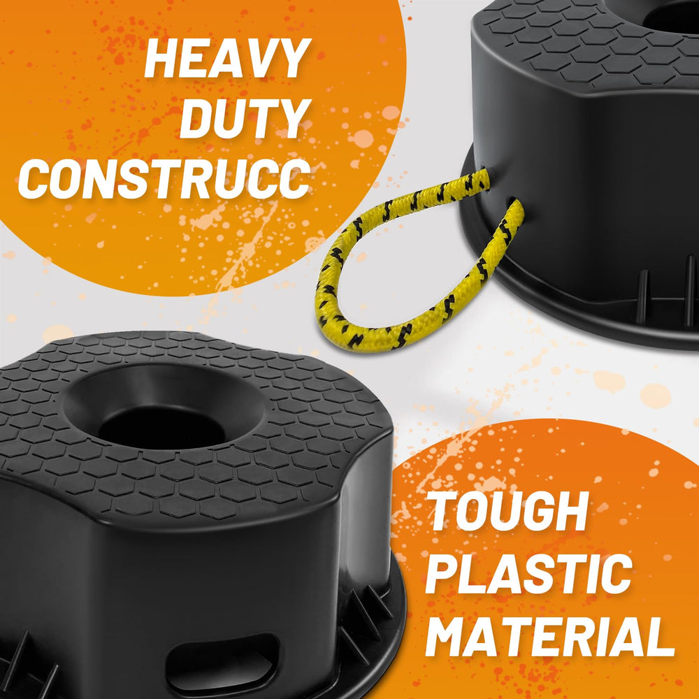 HOXWELL weather-resistant jack block endures heat and cold for long trips.