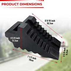 HOXWELL solid wheel chocks with triangular base and rugged rubber construction