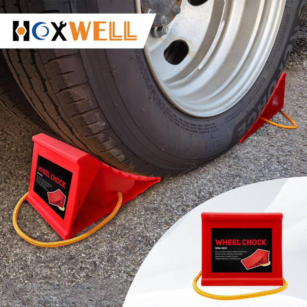 HOXWELL stackable wheel blocks store neatly in your kit
