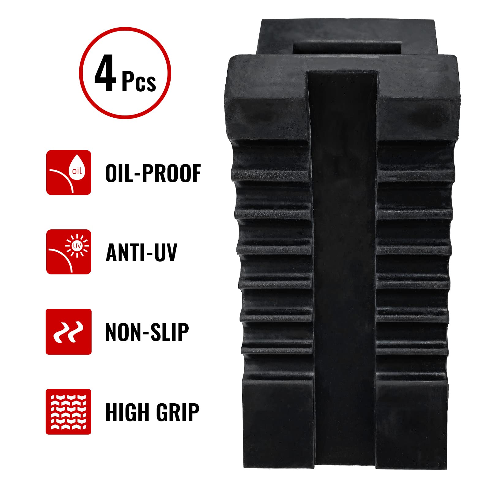 HOXWELL wheel chocks with a carry handle for easy transport and placement