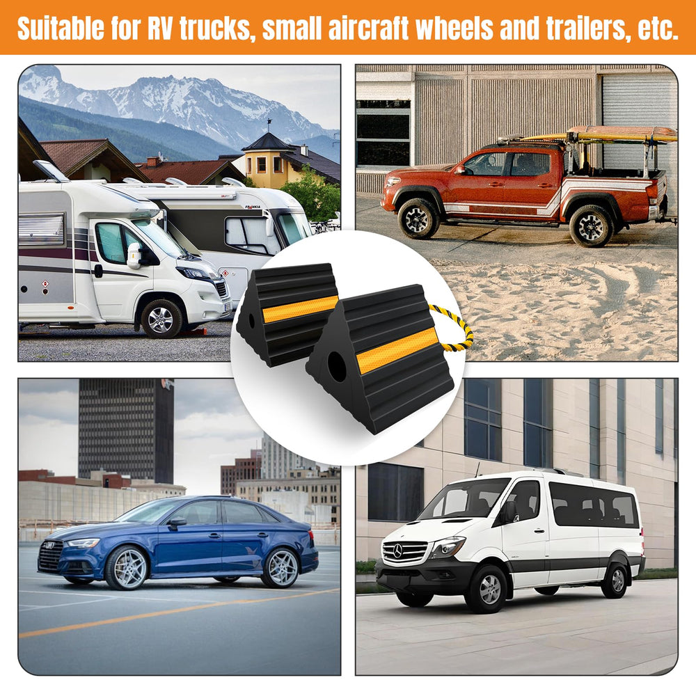 HOXWELL wheel chocks are portable and easy to store for versatile use.