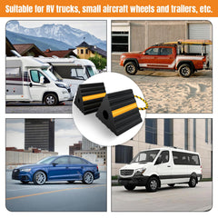 HOXWELL wheel chocks are portable and easy to store for versatile use.