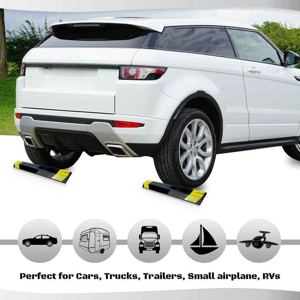 HOXWELL yellow safety stripes improve visibility during parking.