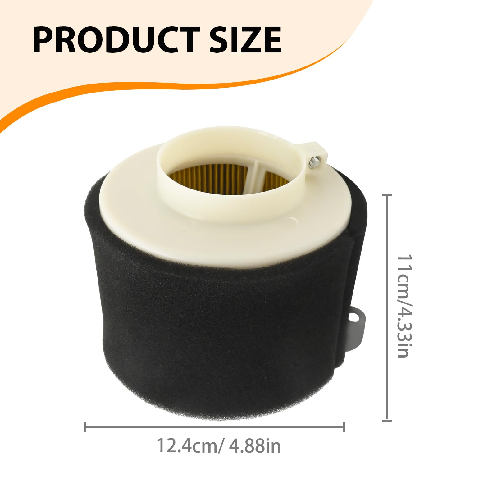 Hoypeyfiy 11029-1004 air filter side view ensures reliable Mule fit