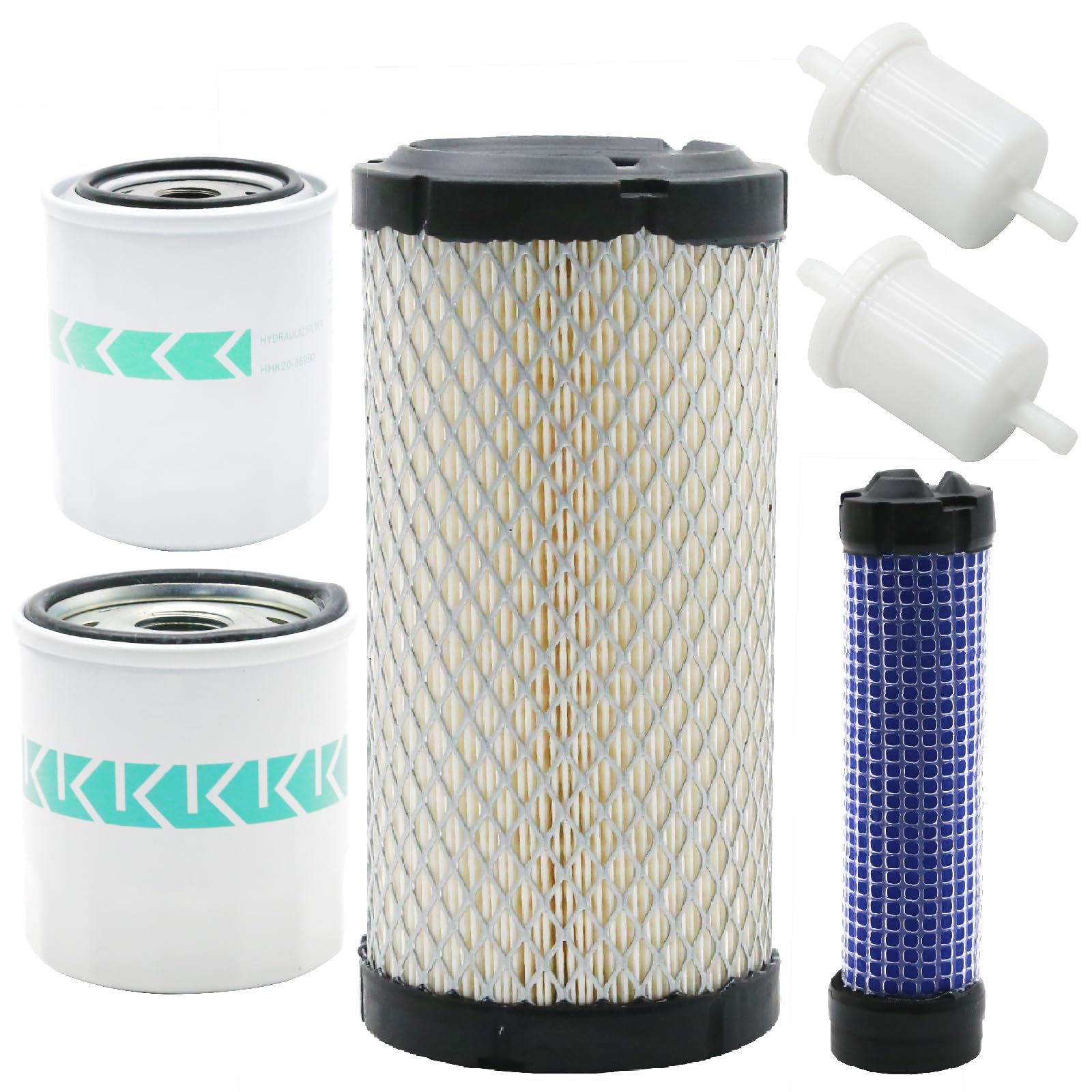 Hoypeyfiy filter kit front view for Kubota compatibility and easy replacement