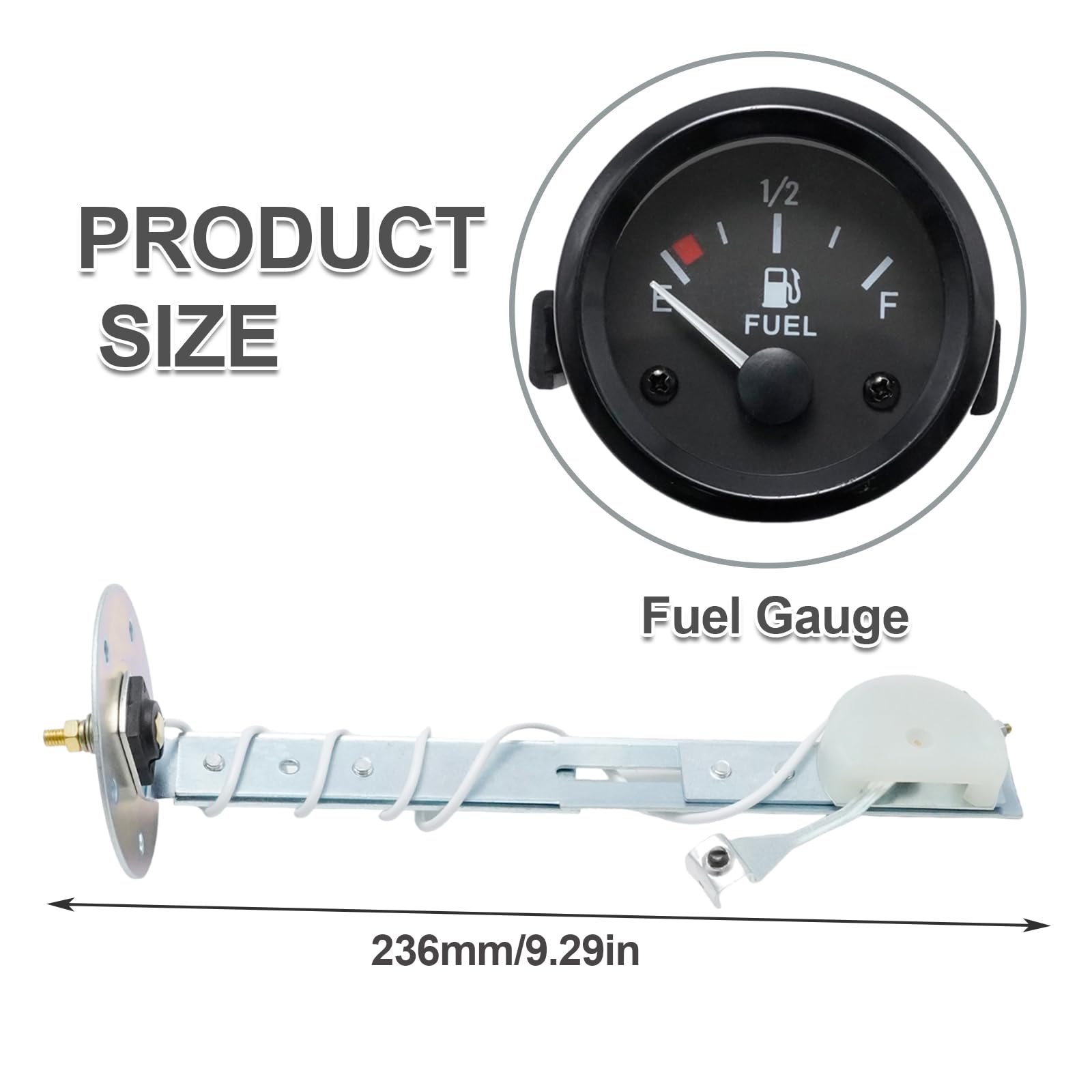 Hoypeyfiy fuel level gauge side view shows compact fit