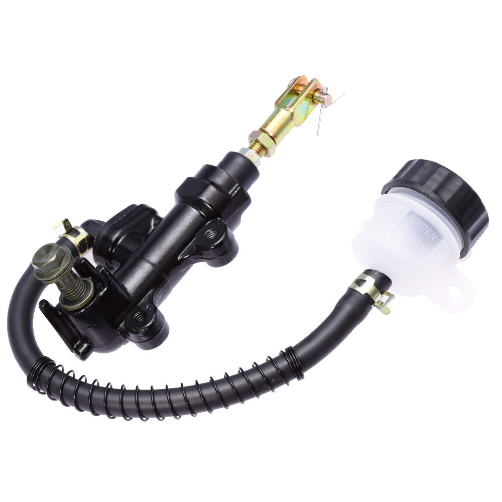Close-up of Hoypeyfiy brake pump reservoir and fittings for reliable actuation.