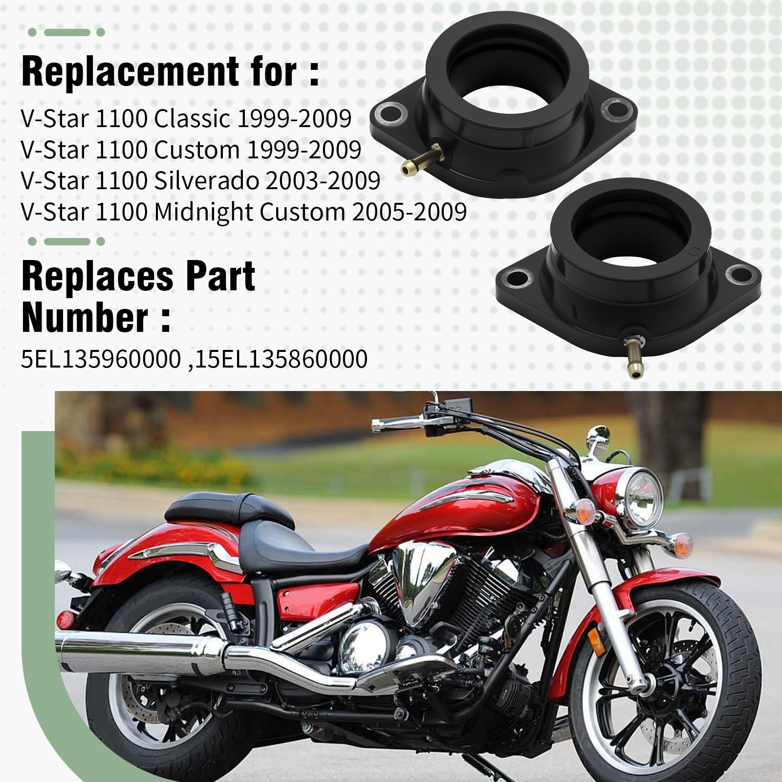 Hoypeyfiy Yamaha XVS1100 carb boot right seals reliably during rides