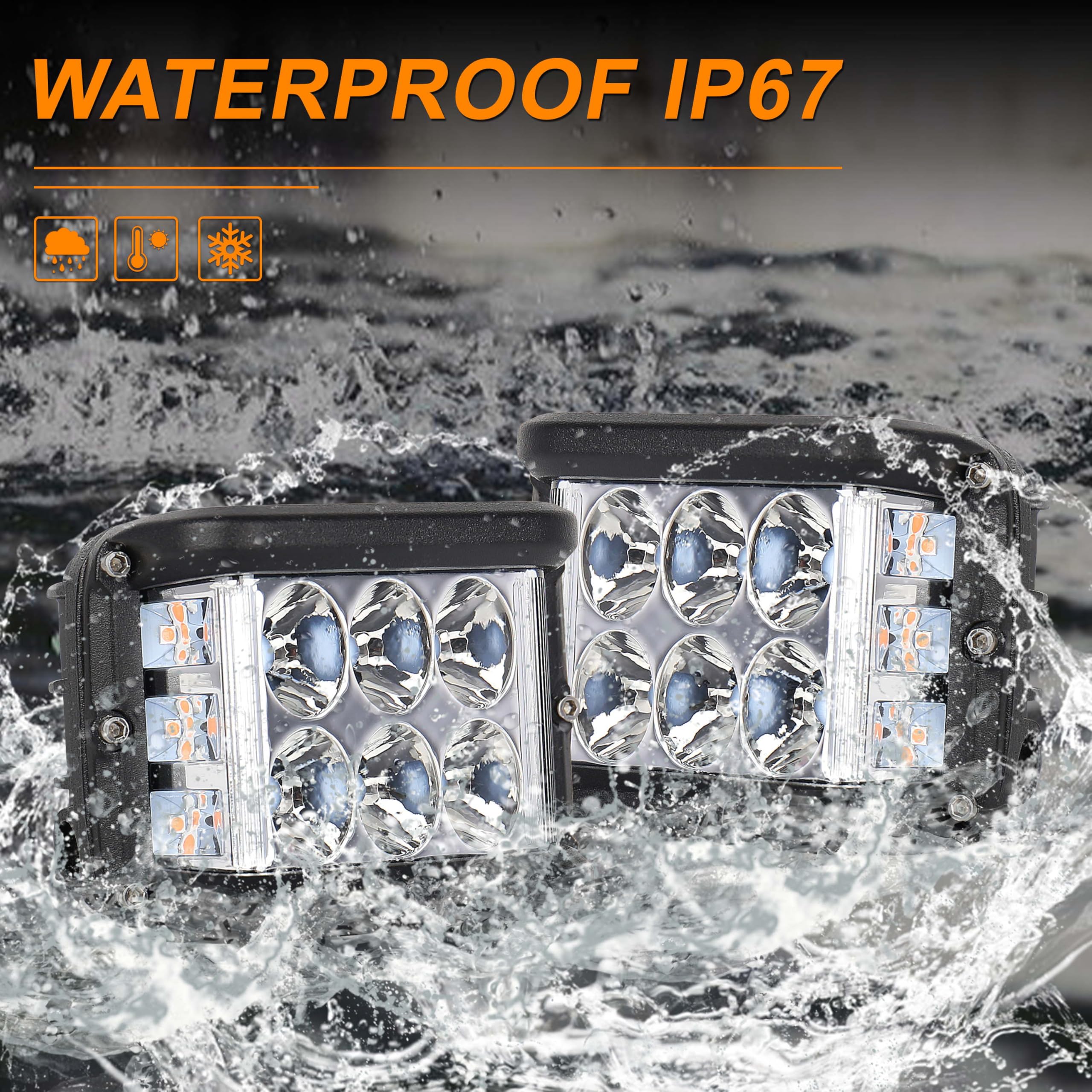 HOYUZA 60W pair delivers strong output for roadside and trail lighting.