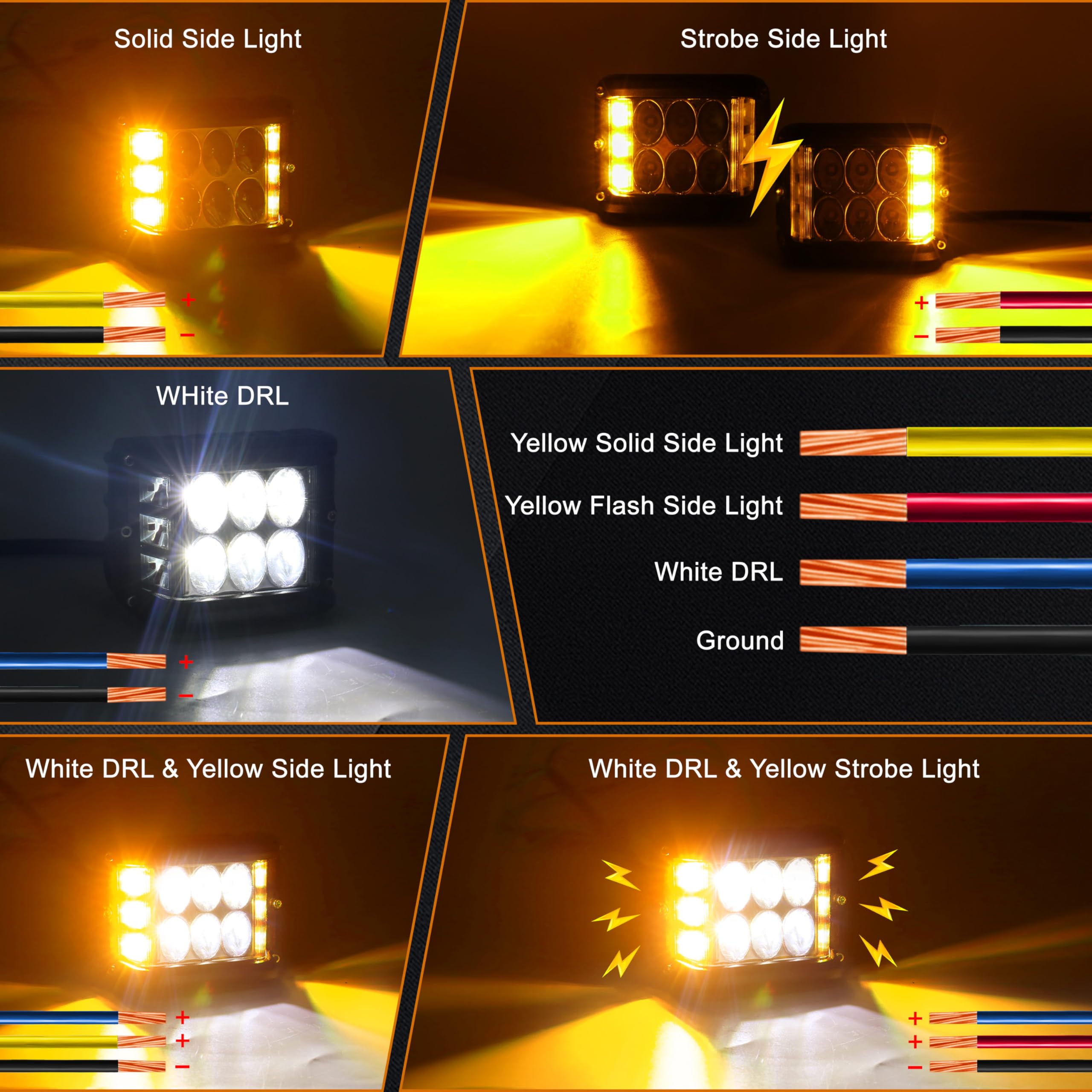 HOYUZA LED pod night vision boost improves obstacle detection on trails.
