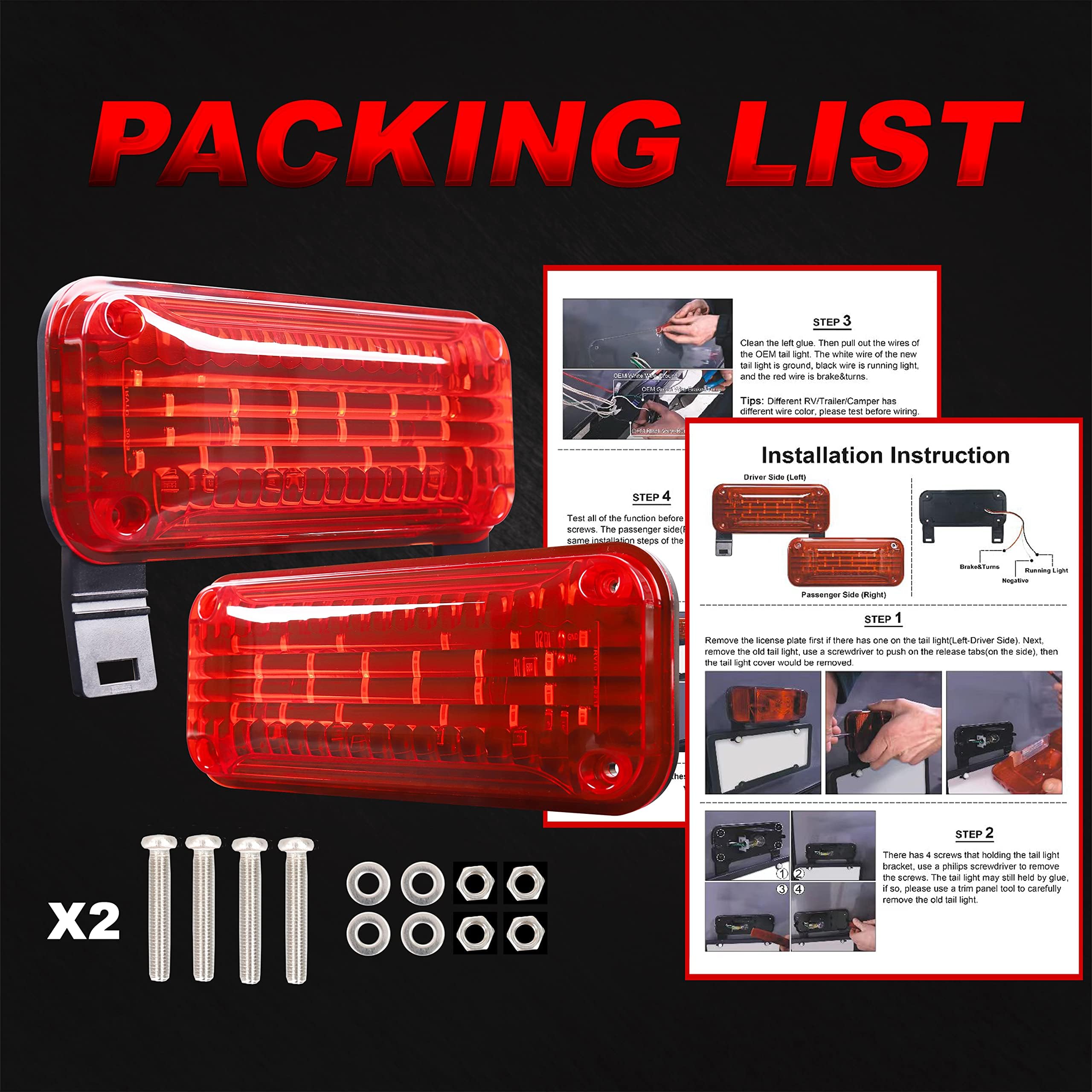 HOYUZA complete package includes screws and manual for confident mounting.