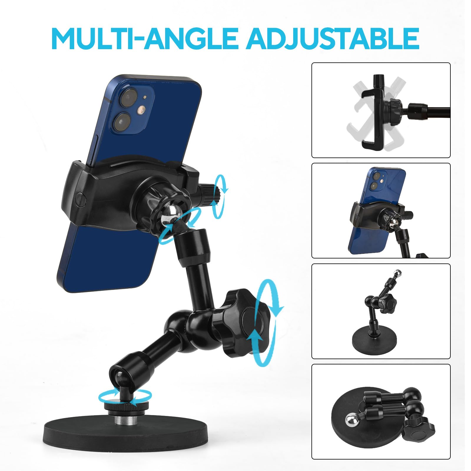 HOYXUN gym mount clip with anti-slip design keeps devices steady.