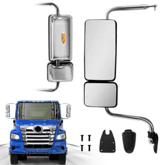 Hpdmauto chrome door mirror left driver side for enhanced rear visibility on long hauls.