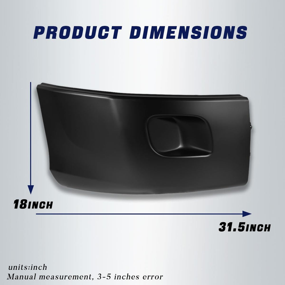 Hpdmauto Peterbilt 579 left bumper corner black finish looks durable