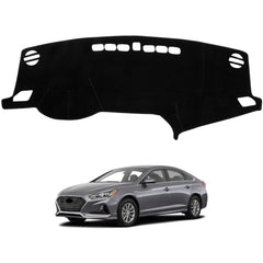 HPEVA dash cover mat on Hyundai Sonata 2015-2019 front view with a precise fit.