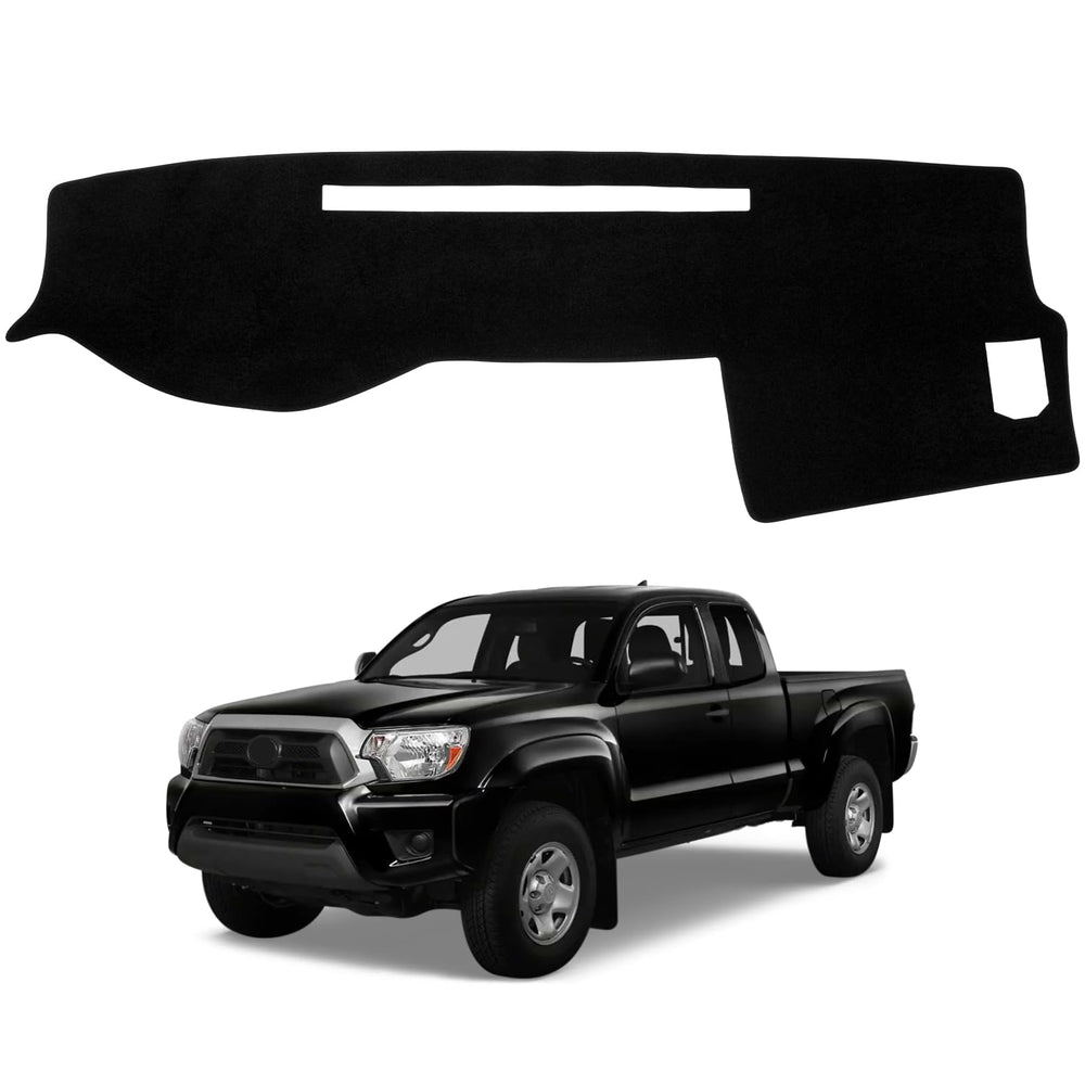 HPEVA dash cover mat for Toyota Tacoma 2005–2015 offers custom fit and wrinkle-free appearance.