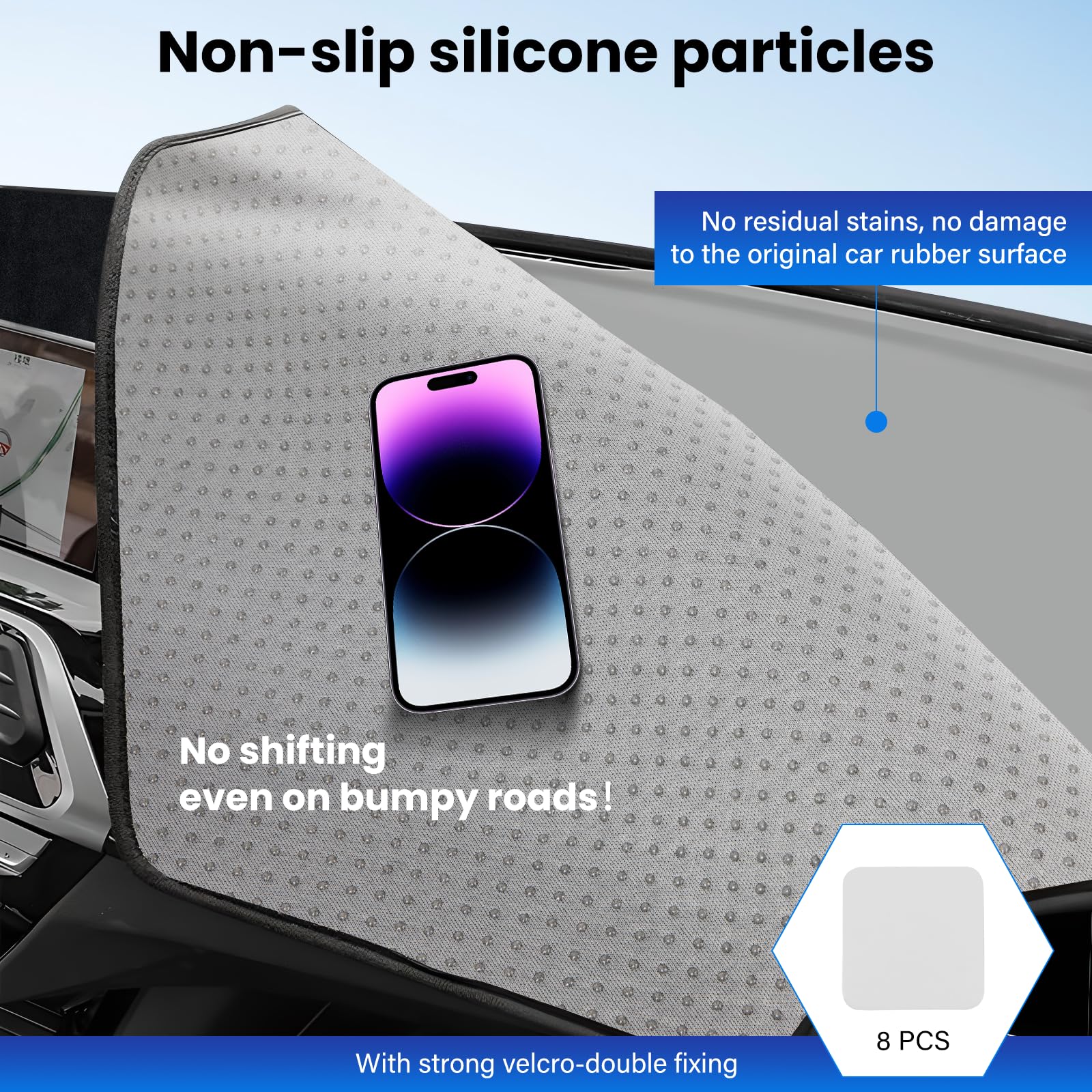 HPEVA dash cover UV protection blocks sun rays and fading
