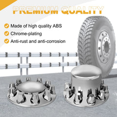 HQALTY chrome rear dome axle cover shields axles from elements.