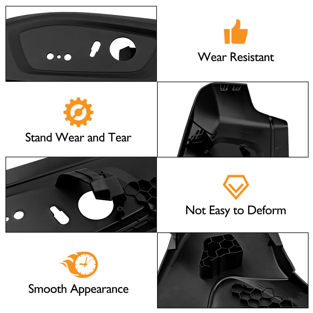 HQPASFY ABS material seat trim panel shields wiring from dirt and damage.
