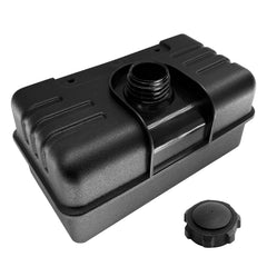 HQPASFY fuel tank cap close-up highlights durable plastic construction for longer engine life.