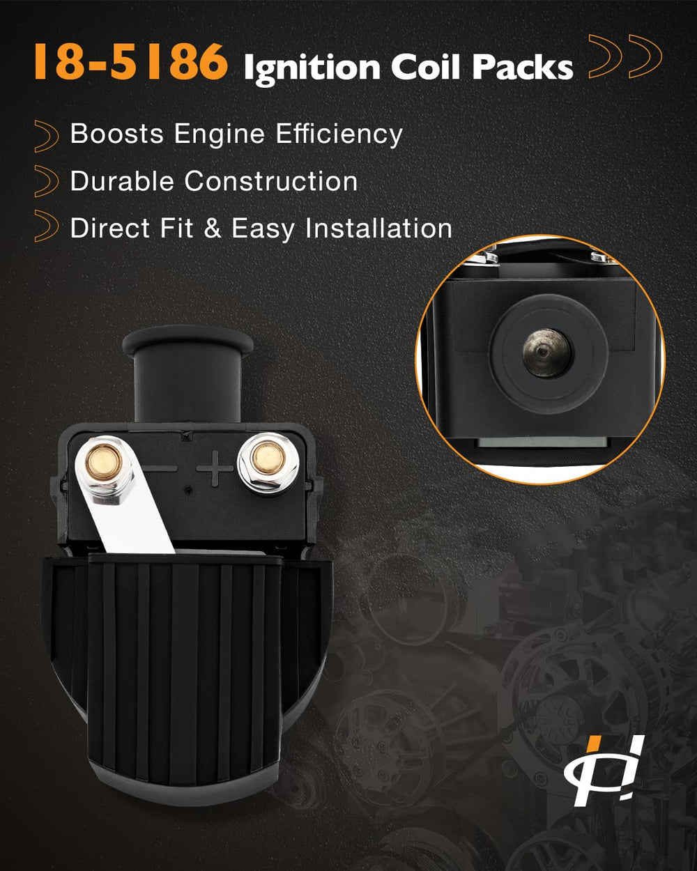 HQPASFY ignition coil pack packaging, ready for fast, secure installation.