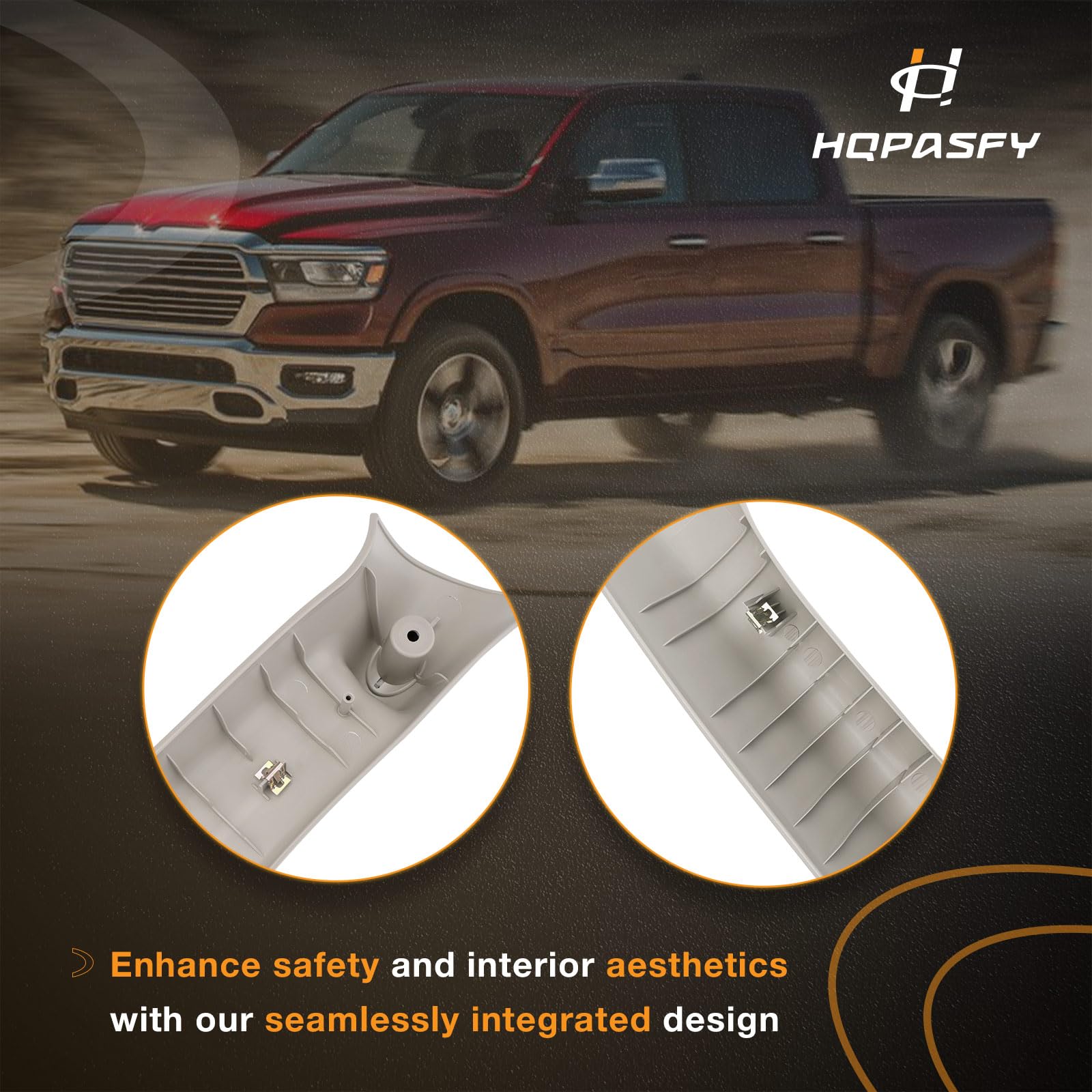 HQPASFY off-road use beige pillar grab handle demonstrates rugged durability.